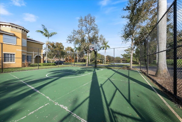 view of basketball court