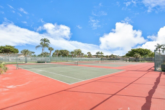 view of tennis court