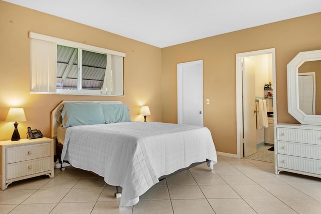 view of tiled bedroom