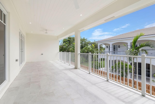 view of patio with a balcony