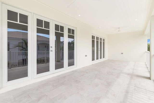 exterior space with french doors