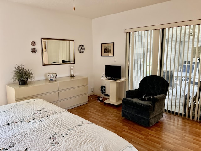 bedroom featuring light hardwood / wood-style flooring