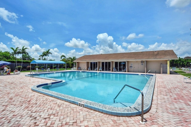 view of pool featuring a patio area