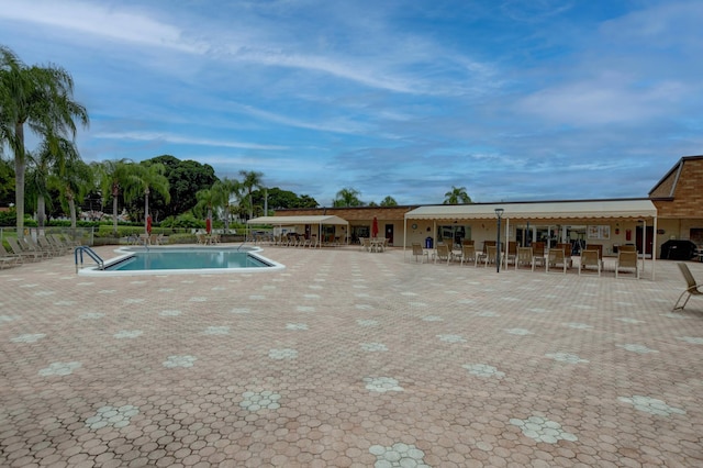 view of pool with a patio