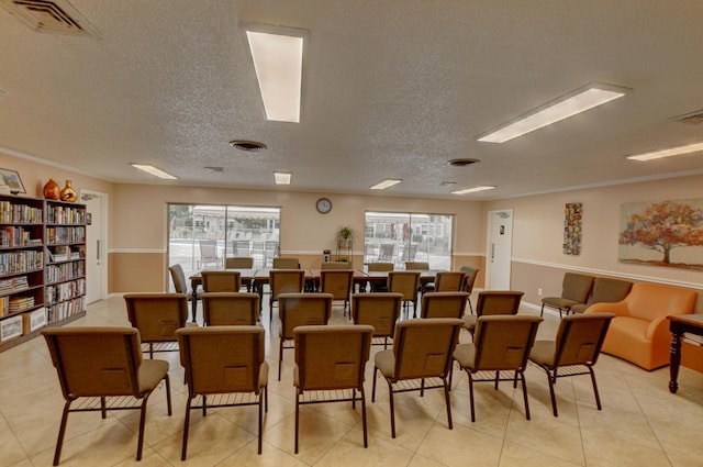 miscellaneous room with light tile patterned flooring