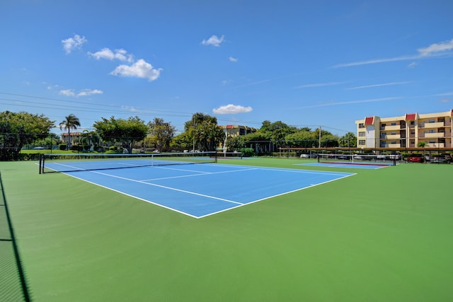 view of tennis court