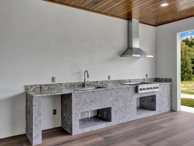 view of patio / terrace with sink and exterior kitchen