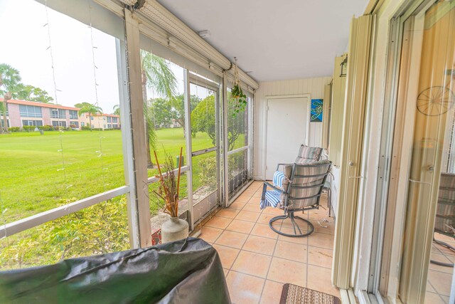 view of sunroom