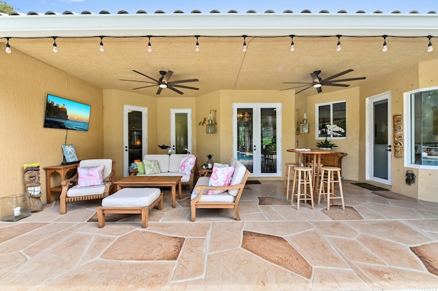 view of patio / terrace with french doors