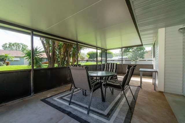 view of sunroom