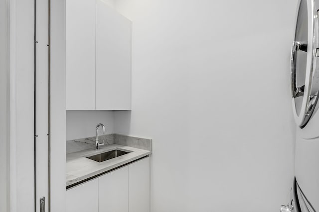 kitchen with white cabinets and sink