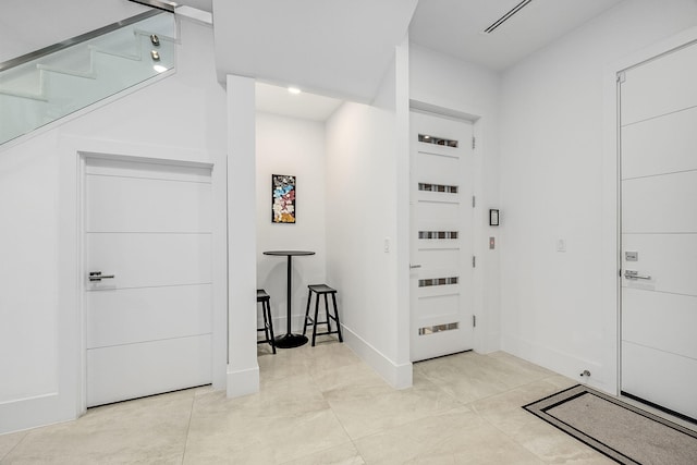 view of tiled foyer