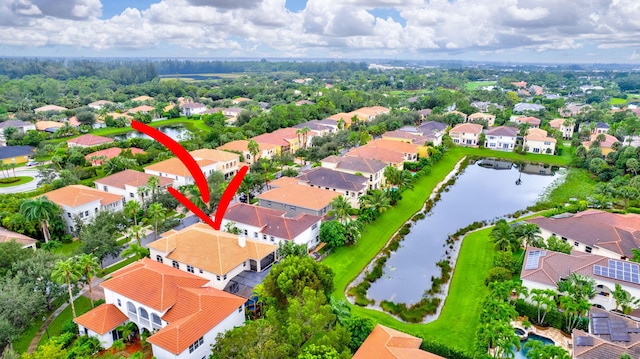 9232 Nugent Trl, West Palm Beach, FL 33411 - aerial view of residential area with a large body of water