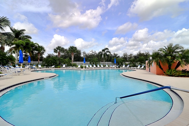 view of pool with a patio