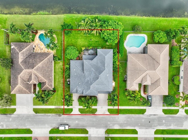 9863 Royal Cardigan Way, West Palm Beach, FL 33411 - aerial overview of property's location featuring a pool and property parcel outlined