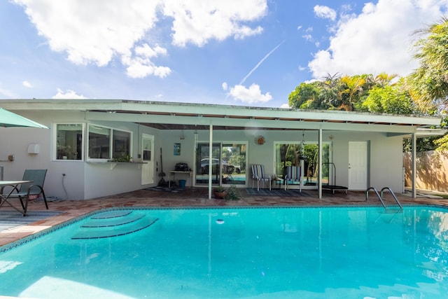 view of pool featuring a patio area