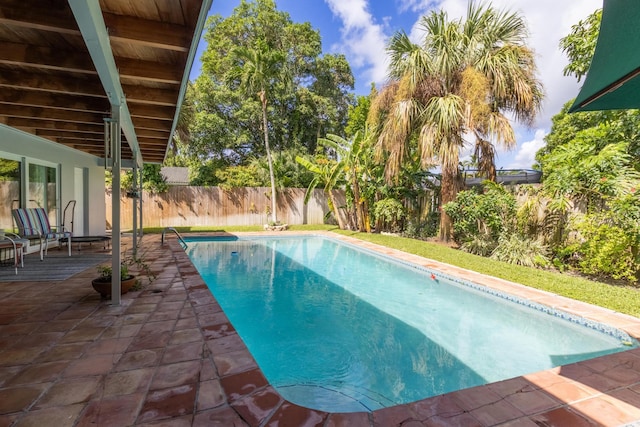 view of pool with a patio