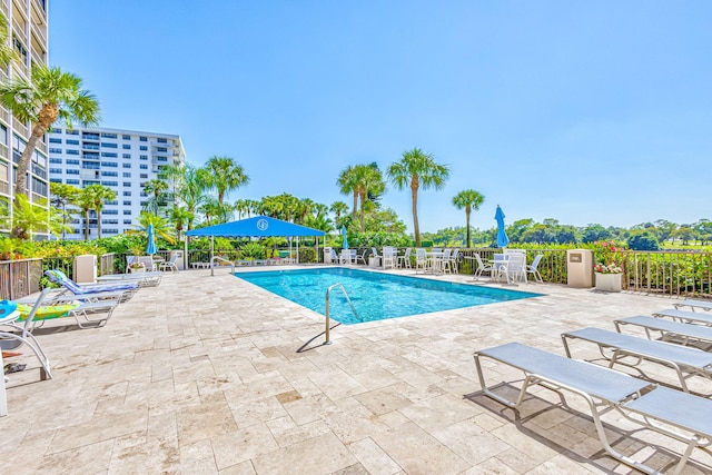 view of pool with a patio area