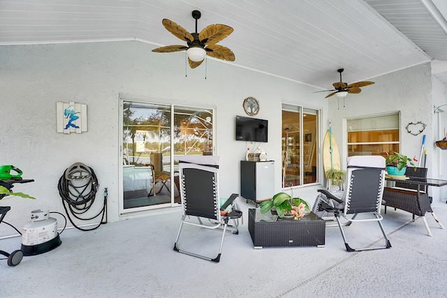 view of patio / terrace with ceiling fan