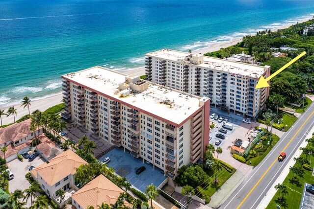 1147 Hillsboro Mile Unit 701, Hillsboro Beach, FL 33062 - birds eye view of property with a water view and a view of the beach