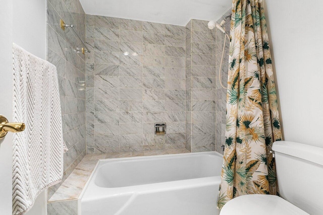 1147 Hillsboro Mile Unit 701, Hillsboro Beach, FL 33062 - bathroom with shower / bathtub combination with curtain and toilet