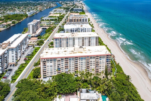 1147 Hillsboro Mile Unit 701, Hillsboro Beach, FL 33062 - birds eye view of property featuring a water view and a view of the beach