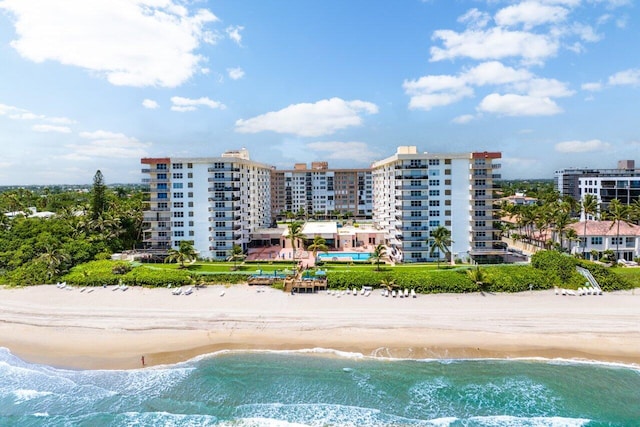 1147 Hillsboro Mile Unit 701, Hillsboro Beach, FL 33062 - exterior space with a water view and a view of the beach