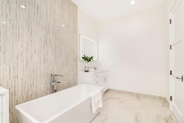 bathroom with walk in shower, vanity, toilet, and tile patterned floors