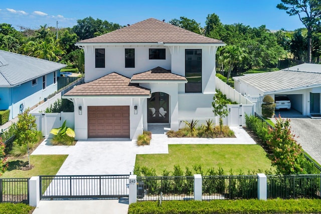 view of front of house featuring a garage