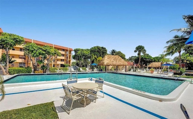 view of pool with a patio