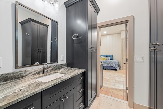 bathroom featuring vanity and tile patterned floors