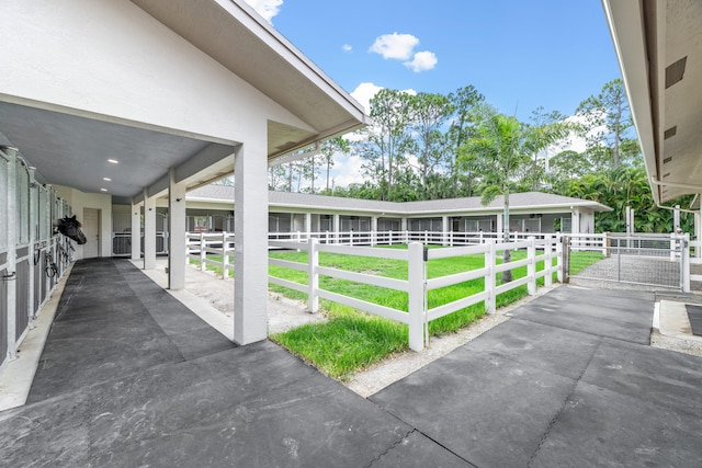 view of horse barn