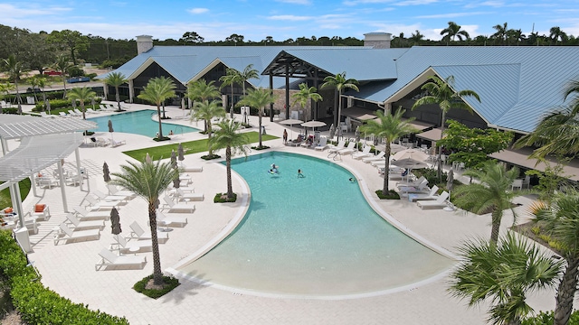 view of pool with a patio