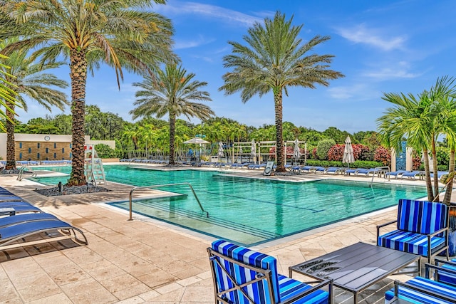 view of pool with a patio