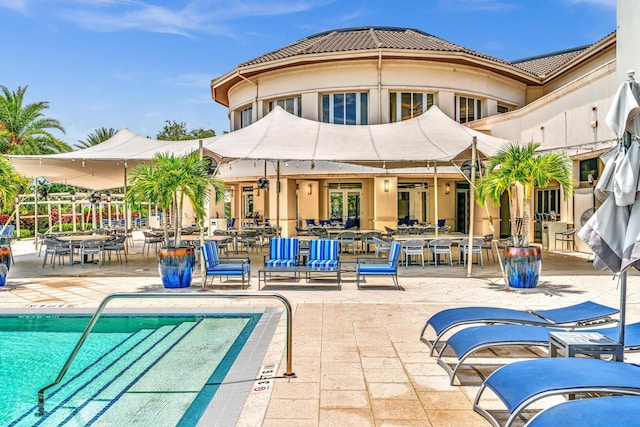 view of pool with a patio area