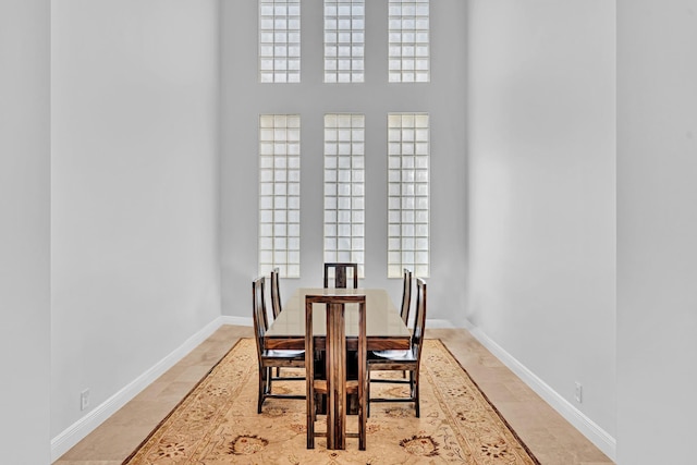 dining space with plenty of natural light