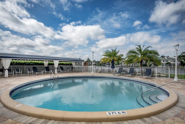 view of pool with a patio area