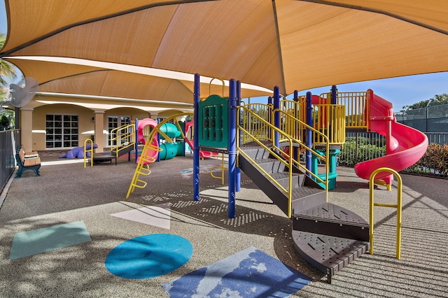 view of jungle gym