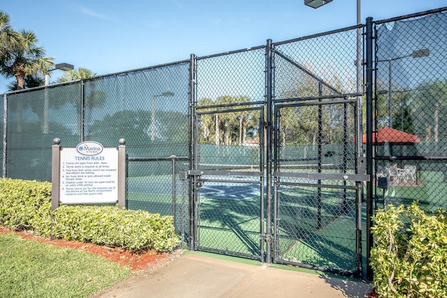 view of sport court