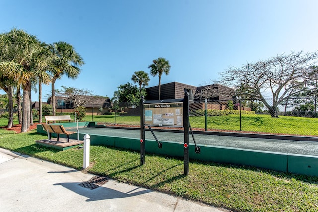 surrounding community featuring a lawn