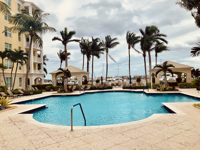 view of pool with a patio area