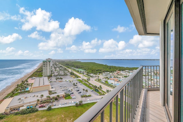 water view with a beach view