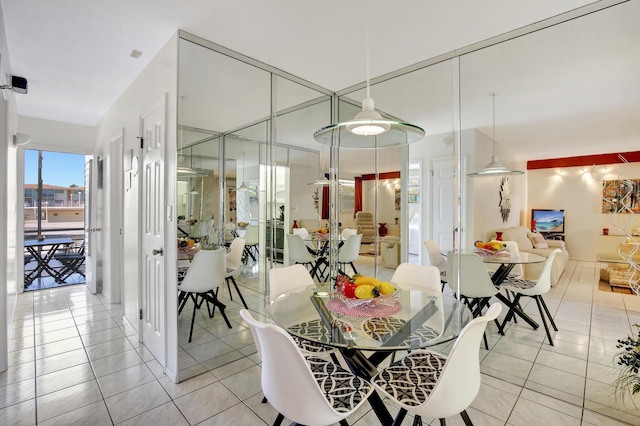 view of tiled dining area