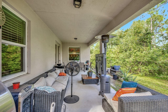 view of patio with outdoor lounge area