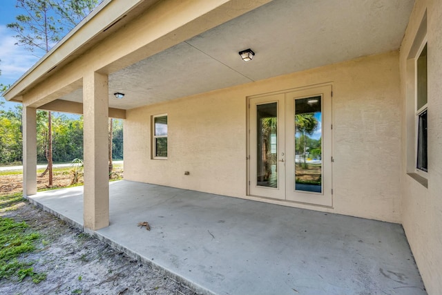 view of patio with french doors