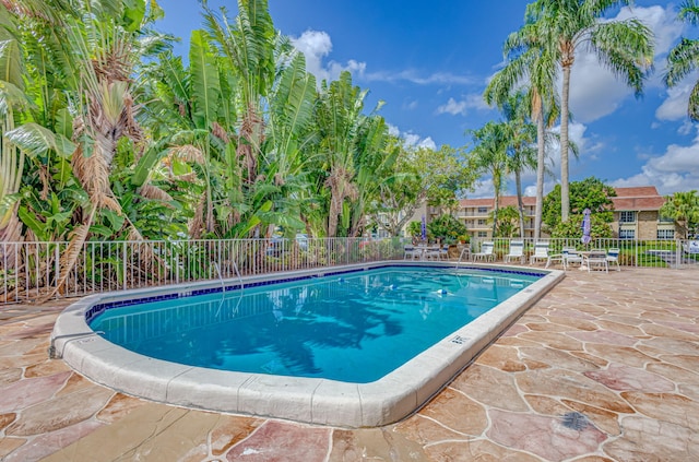 view of pool with a patio area