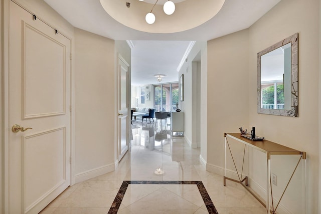 hallway with a wealth of natural light