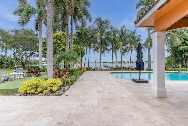 view of pool with a patio