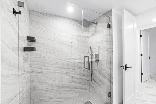 bathroom featuring walk in shower