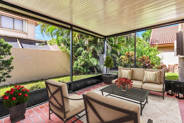 view of sunroom